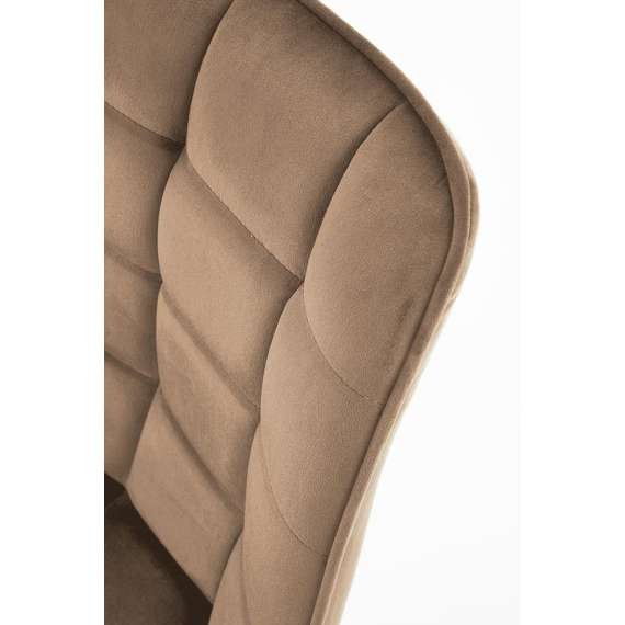 Stol Merida - beige - velvet - svart ben