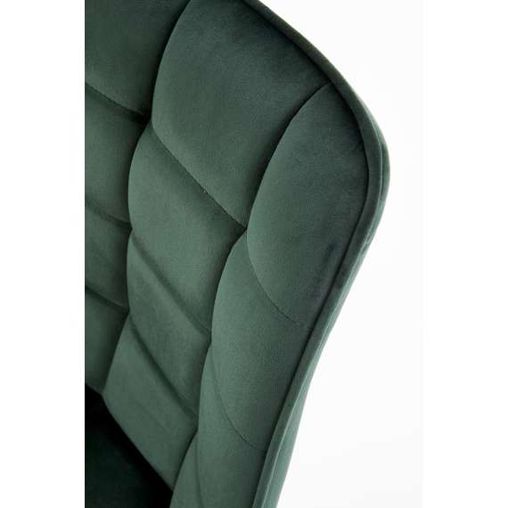Stol Merida - mørk grønn - velvet - svart ben
