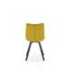 Stol Merida - sannepsgul - velvet - svart ben