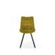 Stol Merida - sannepsgul - velvet - svart ben