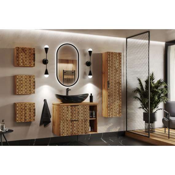 Sideskap Diamond 31x31 cm - eik - 1 dør