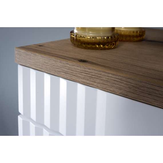 Servantskap Fiji 60 cm - hvit - 2 skuffer