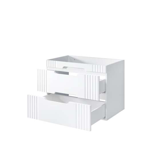 Servantskap Fiji 100 cm - hvit - 2 skuffer
