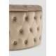 Puff Nunez Ø70 cm - beige - velvet - oppbevaringsplass