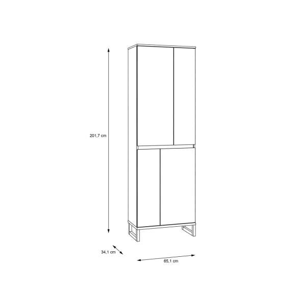 Entresett Ticos VIII - svart matt - eik mauvella