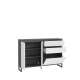 Skoskap Ticos 150x99 cm - 1 flap-dør - 2 skuffer - 2 dører - secret grey - grafitt