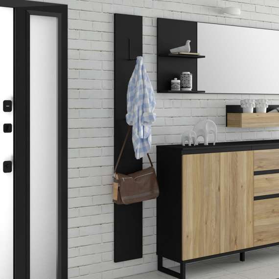 Veggpanel Ticos 25x189 cm  - svart