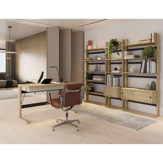 Reol Ollie 88x193 cm - eik - med hyller