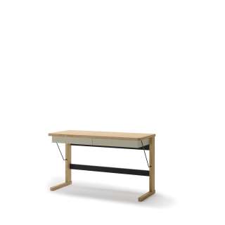 Skrivebord Ollie 131x56 cm - eik - med hyller
