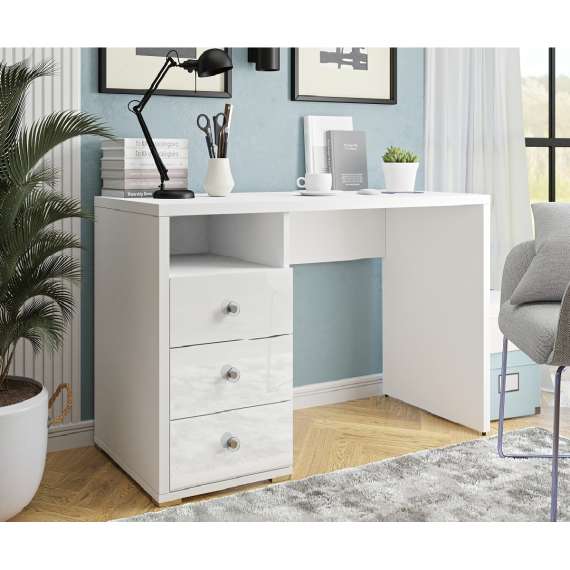 Sminkebord Iris 120x76x50 cm - med skuff - hvit