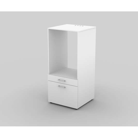 Vaskemaskinskap ASA 67x144 cm - med skuff - hvit