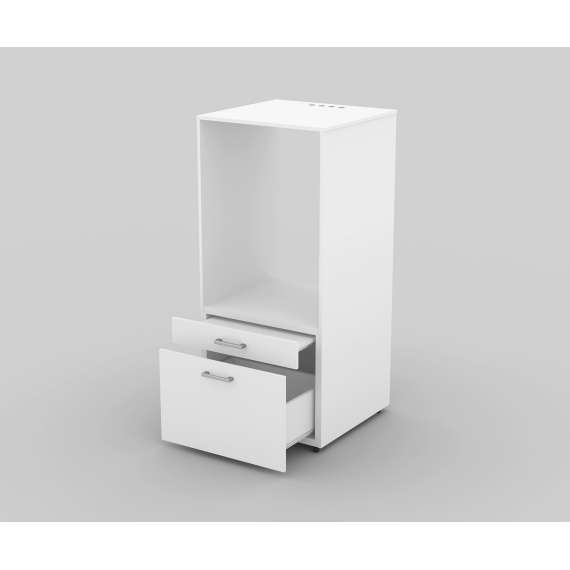 Vaskemaskinskap ASA 67x144 cm - med skuff - hvit