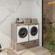 Skap til vaskemaskin og tørketrommel ROTA 132x117 cm - med skuffer