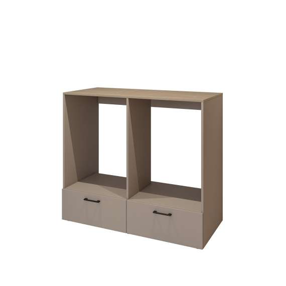 Skap til vaskemaskin og tørketrommel ROTA 132x117 cm - med skuffer