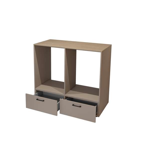 Skap til vaskemaskin og tørketrommel ROTA 132x117 cm - med skuffer