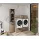 Skap til vaskerom ROTA 40x197 cm - med skittentøyskurv