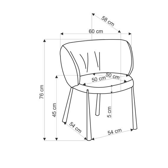 Stol Hilario - beige - sorte ben