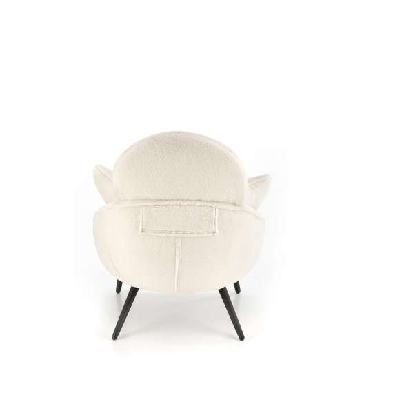 Lenestol Merry - crem - svart metall ben