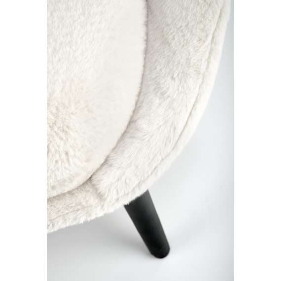 Lenestol Merry - crem - svart metall ben