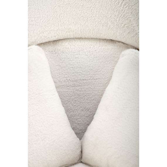 Lenestol Merry - crem - svart metall ben