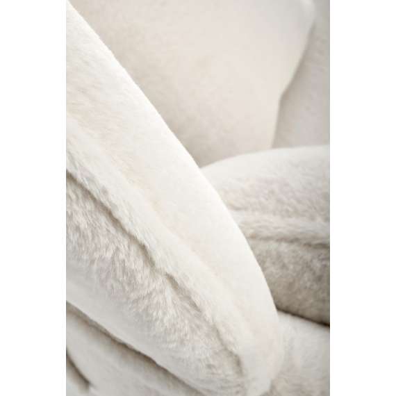 Lenestol Merry - crem - svart metall ben