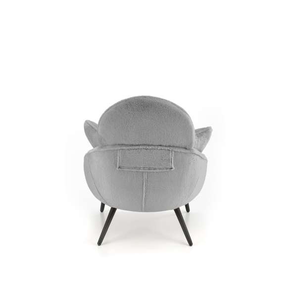 Lenestol Merry - grå - svart metall ben