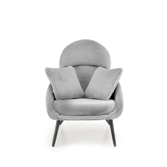 Lenestol Merry - grå - svart metall ben