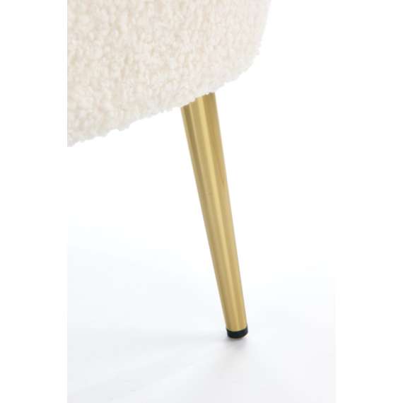 Lenestol Grifon - crem boucle - gul metall ben