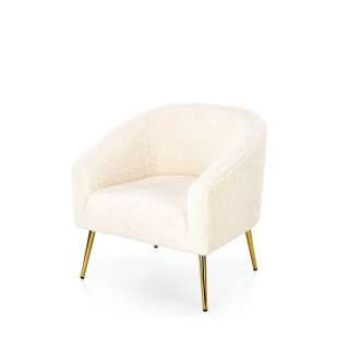 Lenestol Grifon - crem boucle - gul metall ben