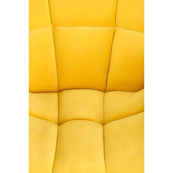 Lenestol Belton - gul velvet - metall ben