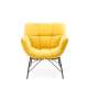 Lenestol Belton - gul velvet - metall ben