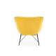 Lenestol Belton - gul velvet - metall ben