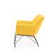 Lenestol Belton - gul velvet - metall ben