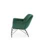 Lenestol Belton - grønn velvet - metall ben