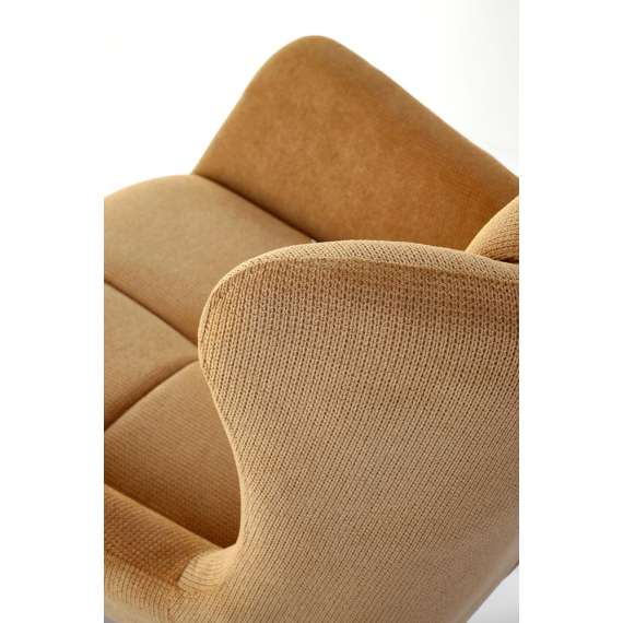 Lenestol Byron - sennepsgul - svart metall ben