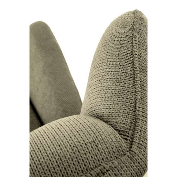 Lenestol Byron - oliven - svart metall ben