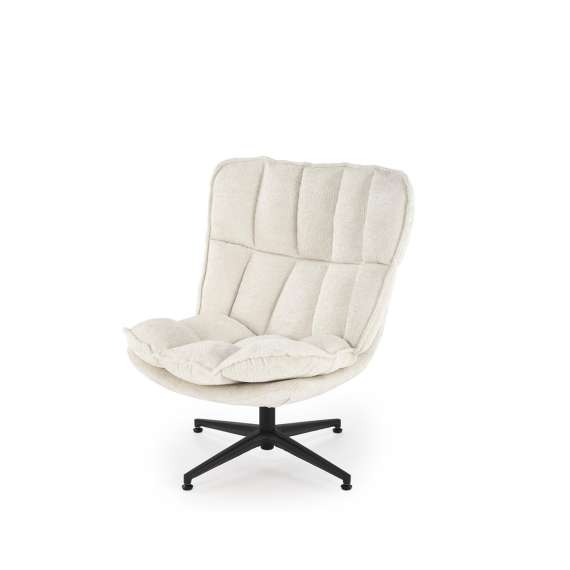 Lenestol Fofana - crem - svart metall ben