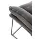 Lenestol Volker - grå - svart metall ben
