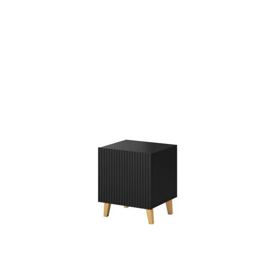 Nattbord Pafos - sort matt - 1 dør - 2 stk sett