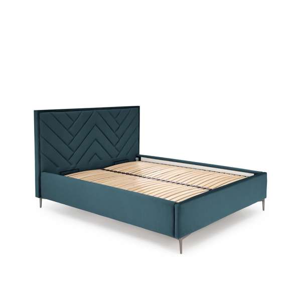 Seng Modulo W1 160x200 cm - velvet - metall ben - oppbevaringsplass