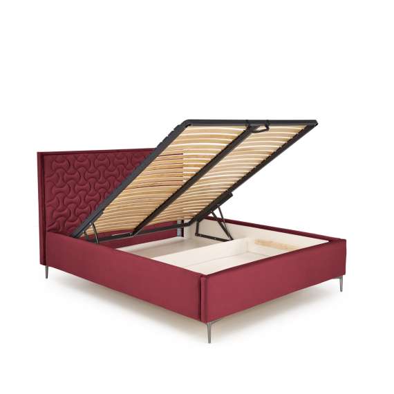 Seng Modulo W2 160x200 cm - velvet - metall ben - oppbevaringsplass