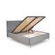 Seng Modulo W2 160x200 cm - velvet - metall ben - oppbevaringsplass