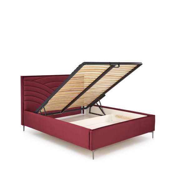 Seng Modulo W3 160x200 cm - velvet - metall ben - oppbevaringsplass