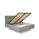 Seng Modulo W3 160x200 cm - velvet - metall ben - oppbevaringsplass