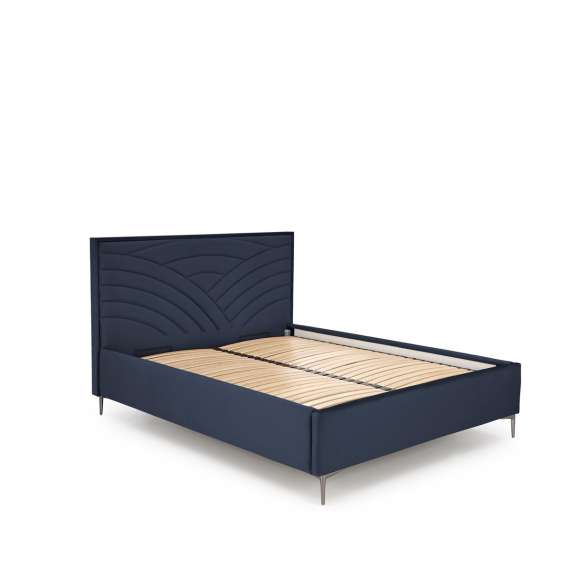 Seng Modulo W3 160x200 cm - velvet - metall ben - oppbevaringsplass