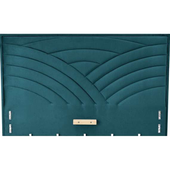 Seng Modulo W3 160x200 cm - velvet - metall ben - oppbevaringsplass