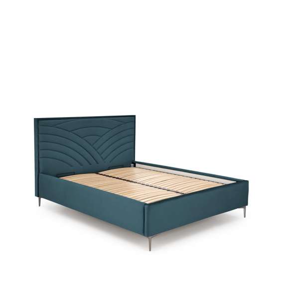 Seng Modulo W3 160x200 cm - velvet - metall ben - oppbevaringsplass