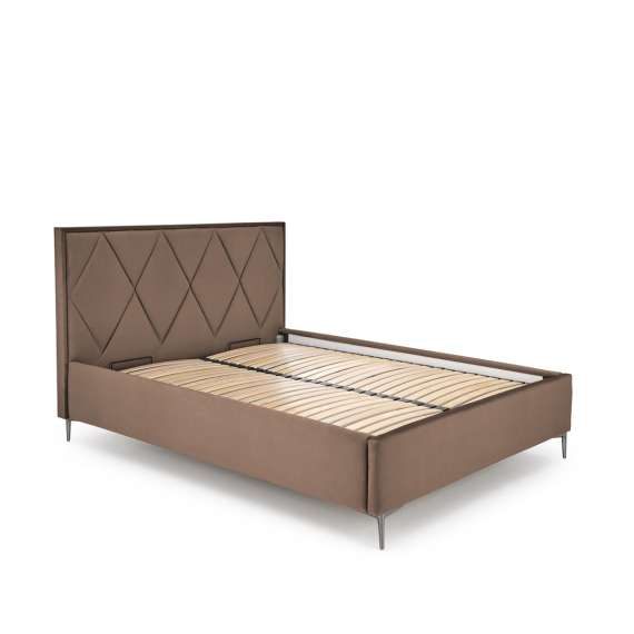 Seng Modulo W4 160x200 cm - velvet - metall ben - oppbevaringsplass