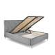 Seng Modulo W4 160x200 cm - velvet - metall ben - oppbevaringsplass