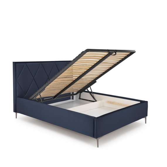 Seng Modulo W4 160x200 cm - velvet - metall ben - oppbevaringsplass